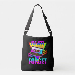 Bolso Cruzado Nunca Olvides Grabadora De Casete Retro