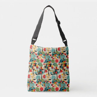 Bolso Cruzado Objeto abstracto geométrico retro de mediados de s