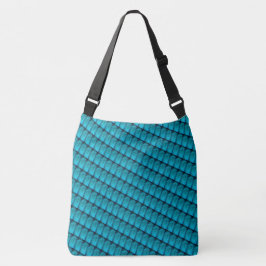 Bolso Cruzado Obra abstracta MODERNA en azul-negro claro-verde a