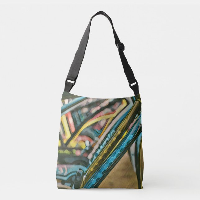 Bolso Cruzado Obra de arte para bicicletas (Anverso)
