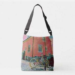 Bolso Cruzado Obra de arte para ciclismo retro