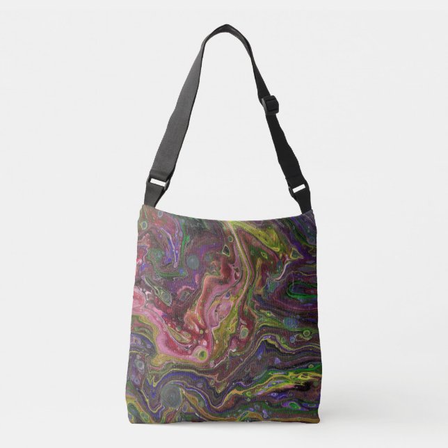 Bolso Cruzado Obviamente loco Guay Paisley Resumen Tote Bag (Anverso)