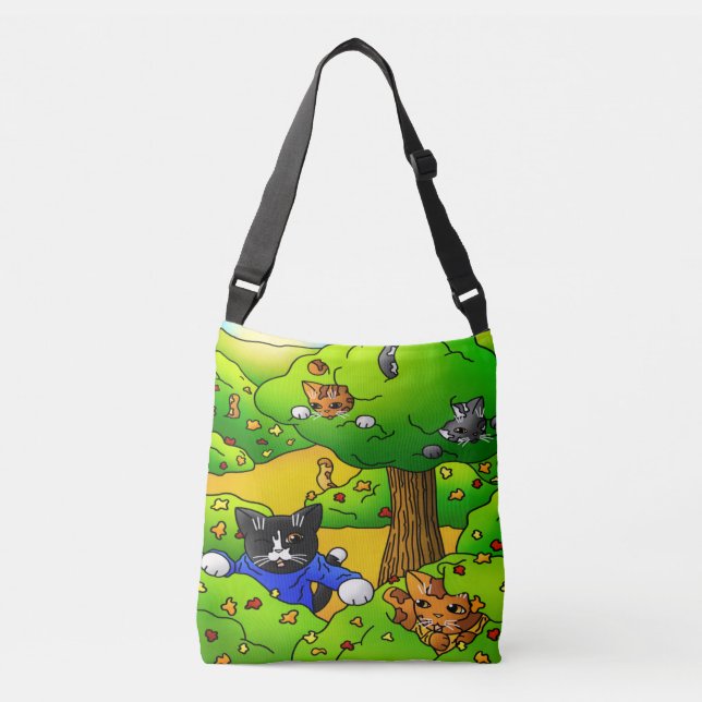 Bolso Cruzado Ocultar y buscar gatos (Anverso)