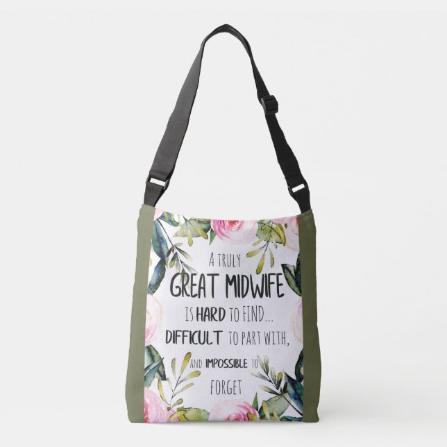 Bolso Cruzado Oficina de Midwife Doula Gracias Oferta de cuota (Anverso)