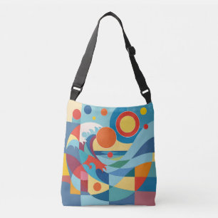 Bolso Cruzado Ola del Océano al Amanecer
