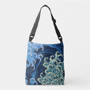 Bolso Cruzado Ola Femenina de Hokusai Vintage Océano