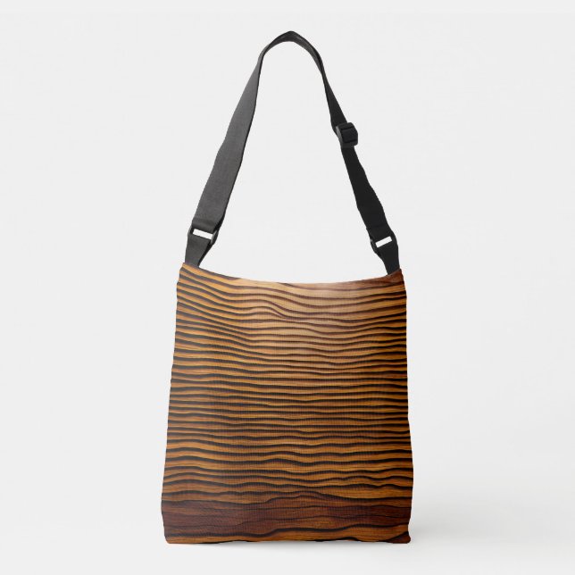Bolso Cruzado Olas leñosas de maravilla - Elegante grano de made (Anverso)