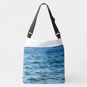 Bolso Cruzado Olas Profundas Azules Bajo un Brillante Cielo Cost
