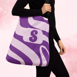 Bolso Cruzado Olas Retro Moradas y Rosadas 
