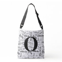 Olivia Nombre Personalizado Negro Blanco