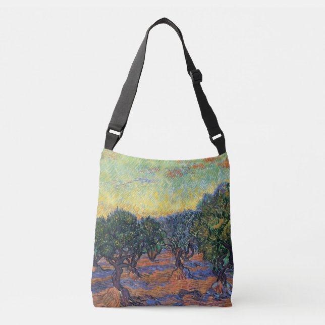 Bolso Cruzado Olivos de Vincent Van Gogh Impresionismo Arte (Anverso)