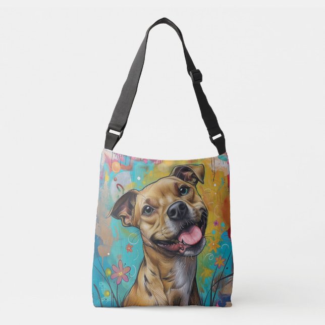 Bolso Cruzado Ollie the Optimist Pitt Bull (Anverso)