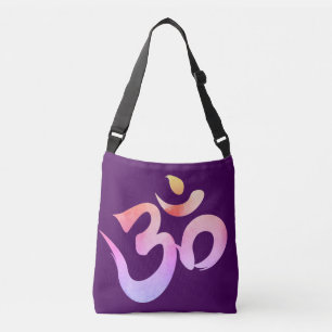 Bolso Cruzado Om, Aum Mantra, Watercolor om Tote
