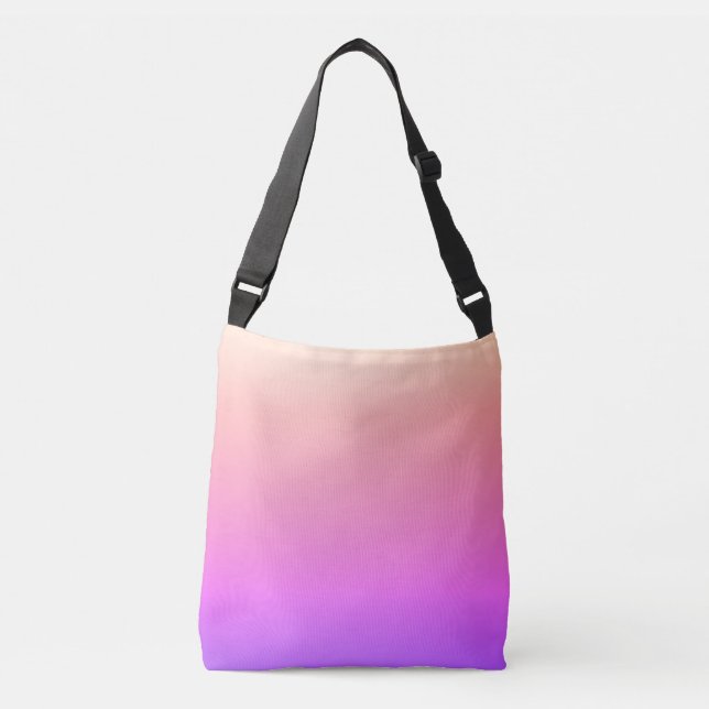 Bolso Cruzado Ombre color rosa y púrpura que desvanece (Anverso)