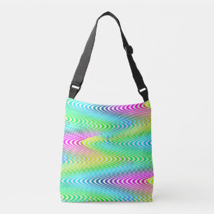 Bolso Cruzado Ondas de color neón Tiras sin soldadura