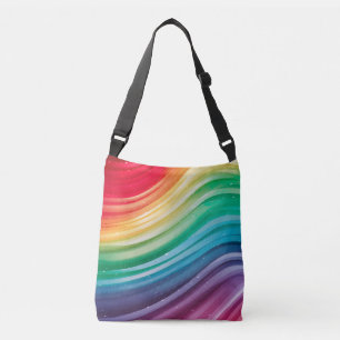 Bolso Cruzado Ondas del espectro del arco iris
