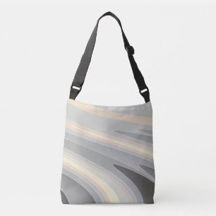 Bolso Cruzado ondas rosa amarillas grises