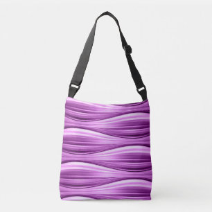 Bolso Cruzado ondas rosadas patrón continuo en la parte trasera