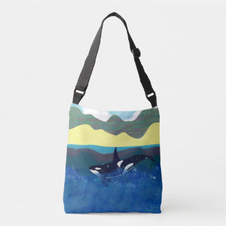 Bolso Cruzado Orca en un océano brillante