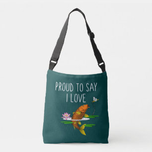 Bolso Cruzado ¡Orgulloso de decir que amo a Koi!