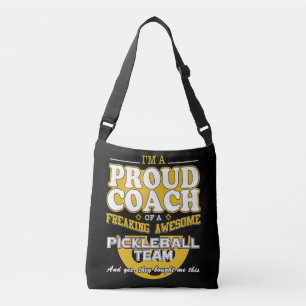 Bolso Cruzado Orgulloso entrenador de pelotas increíbles equipo