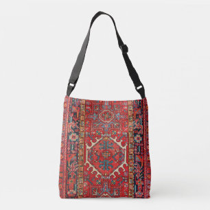 Bolso Cruzado Oriental Persa, Patrón Turco, Alfombra, Rojo