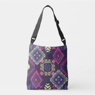 Bolso Cruzado Origen geométrico primitivo, étnico tribal.