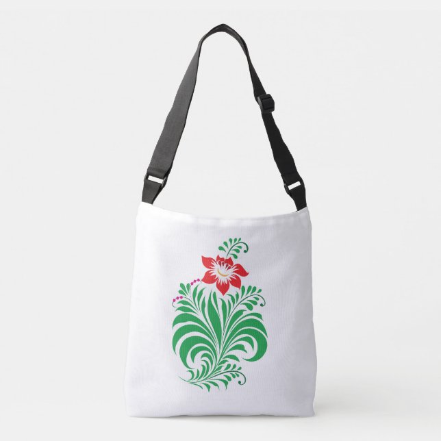 Bolso Cruzado Ornamental Floral Flower Design – Elegant (Anverso)