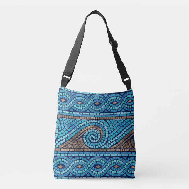 Bolso Cruzado Ornamento de mosaico griego (Anverso)