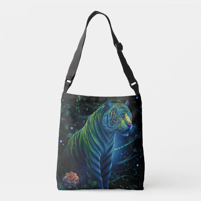 Bolso Cruzado Ornate Green Tiger (Reverso)
