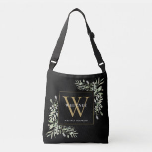 Bolso Cruzado Oro Negro Monograma Acuarela Verdor