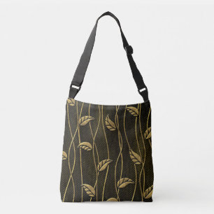 Bolso Cruzado Oro y negro: deja textura 3D.