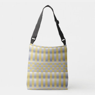 Bolso Cruzado Oro y plata (chequeros y rayas)