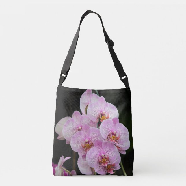 Bolso Cruzado Orquídeas rosadas altas (Reverso)