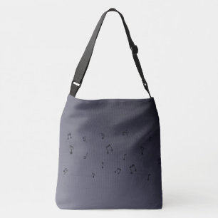 Bolso Cruzado Oscuro Ombre Musical Notes Gray
