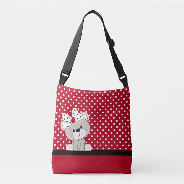 Bolso Cruzado oso de peluche lindo (Anverso)