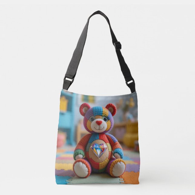 Bolso Cruzado Oso De Teddy Con Sentido Colorido (Anverso)