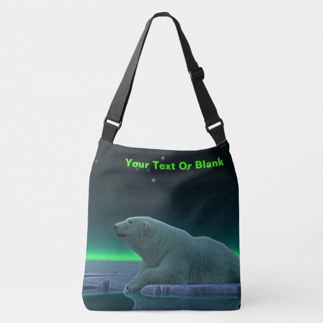 Bolso Cruzado Oso polar del borde del hielo (Anverso)