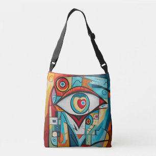 Bolso Cruzado Oye Valentine Heart Love Art Deco