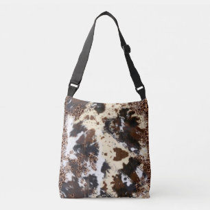 Bolso Cruzado País Piel de vaca occidental y impresión de animal