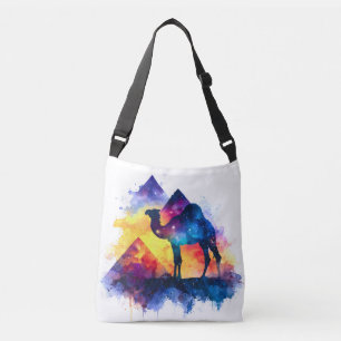 Bolso Cruzado Paisaje de camellos egipcio estrellado cósmico