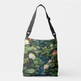 Bolso Cruzado Paisaje de Nature Lotus Water Lily Pond