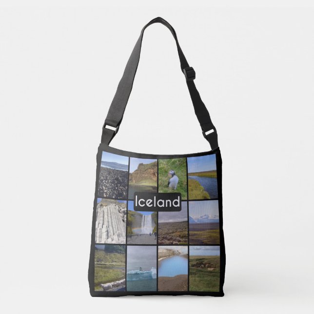 Bolso Cruzado Paisaje de verano de Islandia (Anverso)