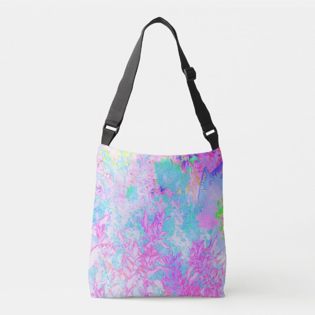Bolso Cruzado Paisaje Hidránico Azul y Rosa Caliente de Aqua (Anverso)