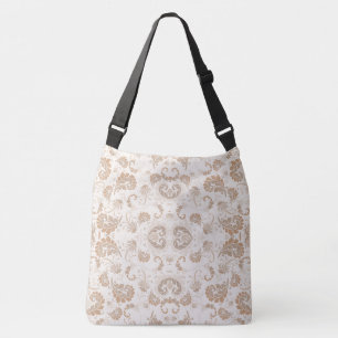 Bolso Cruzado Paisley en beige estética moderna Tan Brown
