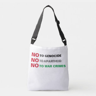 BOLSO CRUZADO PALESTINA LIBRE NO AL GENOCIDIO DE LOS CRÍMENES DE