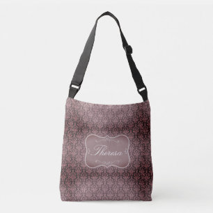 Bolso Cruzado Palidezca - el tote rosado del papel pintado