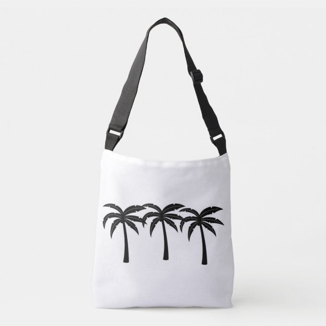 Bolso Cruzado Palmeras Tropicales (Anverso)