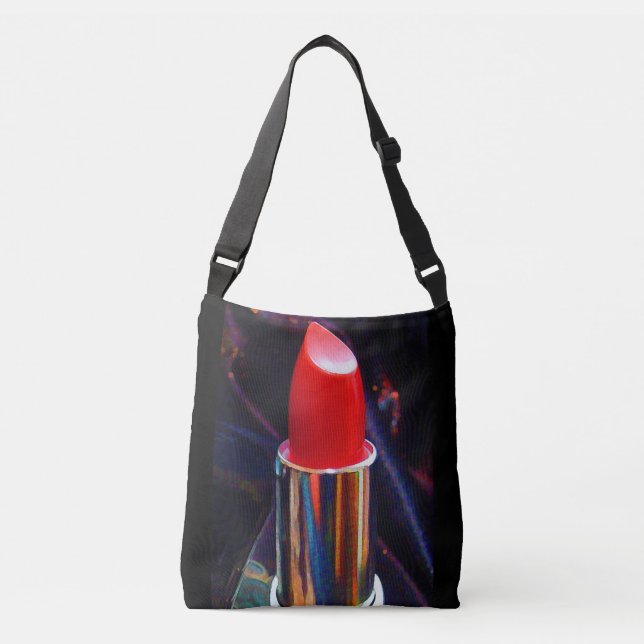 Bolso Cruzado Palo de labios rojo (Anverso)
