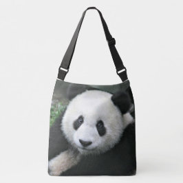 Bolso Cruzado Panda Gigante en Tranquilo Prado Verde